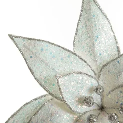 Iridescent Glitter Poinsettia Flower Clip Shop