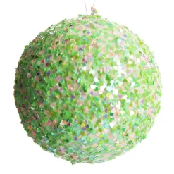 Iridescent Mint Green Sequin Christmas Ball Shop