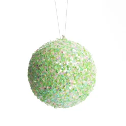 Iridescent Mint Green Sequin Christmas Ball Shop