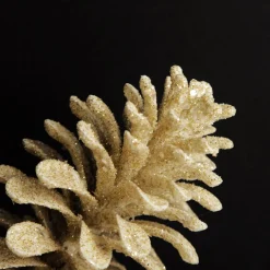 Ivory Glitter Faux Hanging Pinecone Online