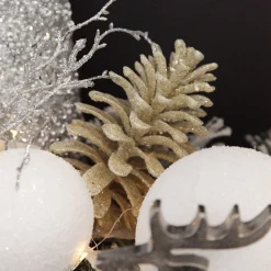 Ivory Glitter Faux Hanging Pinecone Online