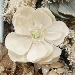 Ivory Glitter Sprinkled Magnolia Flower Clip Store