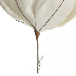 Ivory Glitter Sprinkled Magnolia Flower Clip Store