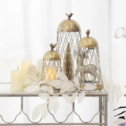 Ivory Leaf Christmas Garland with Sequins Flash Sale