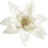 Ivory Lily Flower Stem with Gold Glitter Trim Cheap