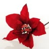 Jewelled Red Poinsettia Flower Pick - Medium Outlet