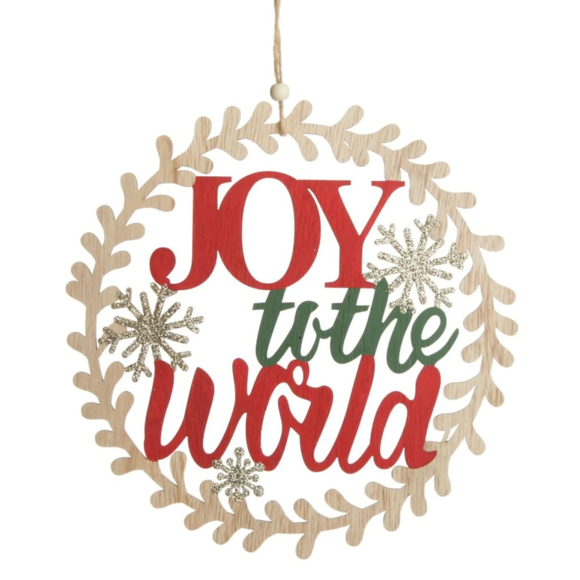 Joy to the World Wooden Circle Wreath Plaque Cheap