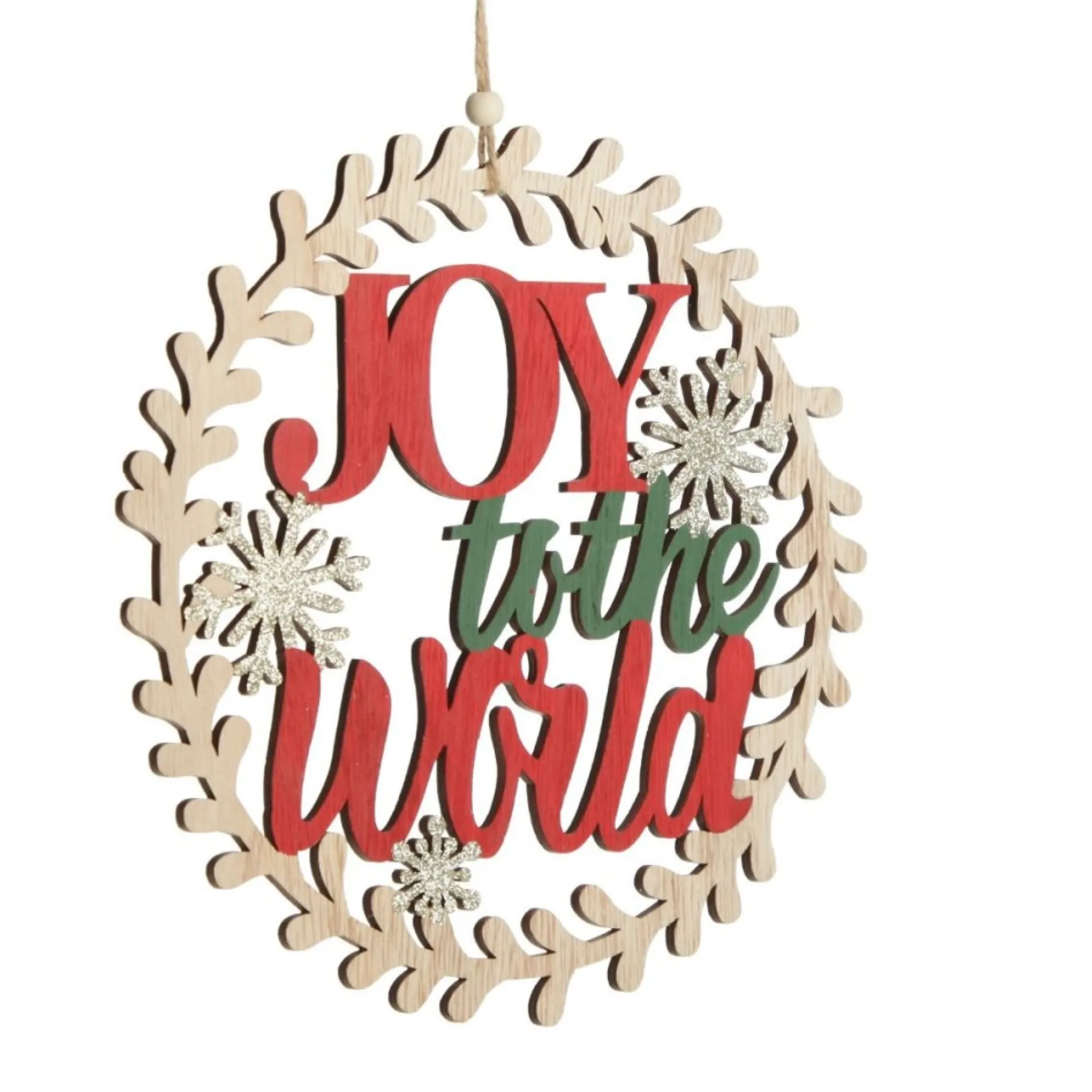 Joy to the World Wooden Circle Wreath Plaque Cheap