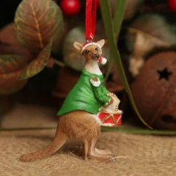 Kangaroo Australiana Christmas Tree Decoration - Green Jacket Shop