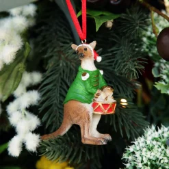Kangaroo Australiana Christmas Tree Decoration - Green Jacket Shop