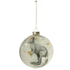 Kangaroo with Santa Hat Glass Disc Kangaroo With Santa Hat Glass Disc Cheap