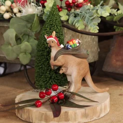 Kangaroo with Santa Sack Australiana Christmas Ornament Fashion