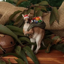 Kangaroo with Santa Sack Australiana Christmas Ornament Fashion