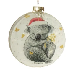 Koala with Santa Hat Glass Disc Koala With Santa Hat Glass Disc Online