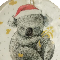 Koala with Santa Hat Glass Disc Koala With Santa Hat Glass Disc Online