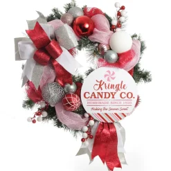 Kringle Candy Co Christmas Wreath Plaque Store