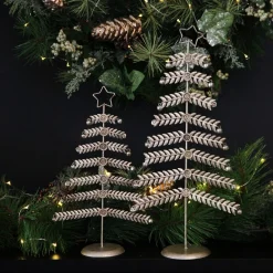 Large Antique Silver Metal Christmas Tree Flash Sale