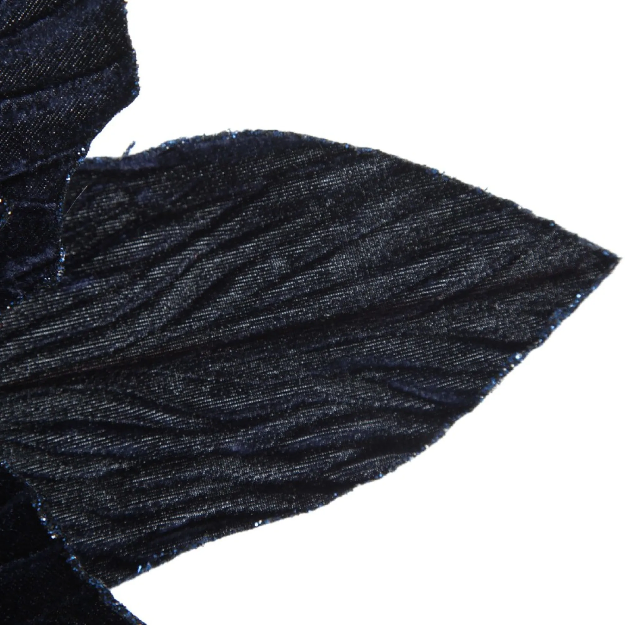 Large Blue Poinsettia Flower Stem with Glitter Trim Sale