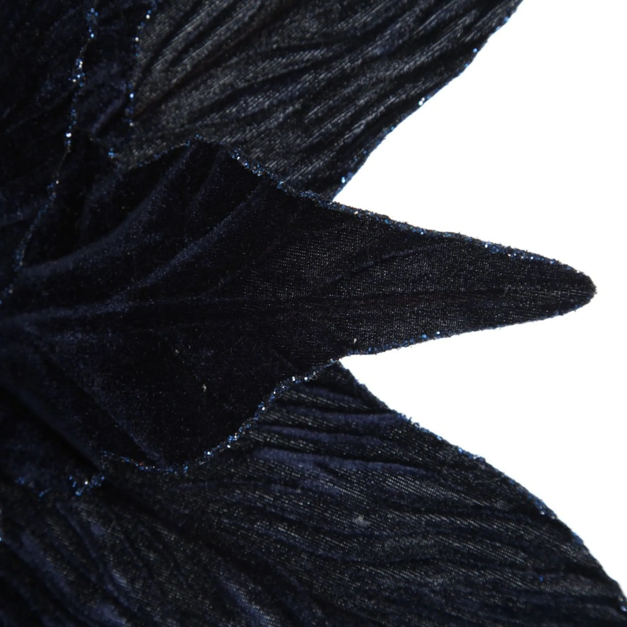 Large Blue Poinsettia Flower Stem with Glitter Trim Sale