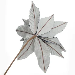 Large Blue Poinsettia Flower Stem with Glitter Trim Sale