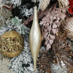 Large Champagne Christmas Long Drop Decoration - Set of 3 Flash Sale