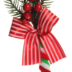 Large Chenille Stick Christmas Candy Cane with Pine and Berries - Set of 2 Outlet