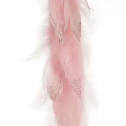 Large Elegant Pink Velvet Bird with Sequins and Feather Tail Store