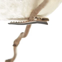 Large Elegant White Bird with Sequins and Feather Tail Flash Sale