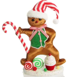 Large Gingerbread Boy with Candy Cane Christmas Ornament Online
