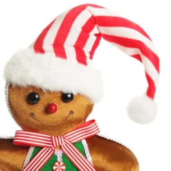 Large Gingerbread Boy with Candy Cane Christmas Ornament Online