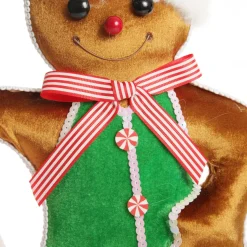 Large Gingerbread Boy with Candy Cane Christmas Ornament Online