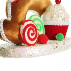 Large Gingerbread Boy with Candy Cane Christmas Ornament Online