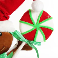 Large Gingerbread Girl with Lollipop Christmas Ornament New