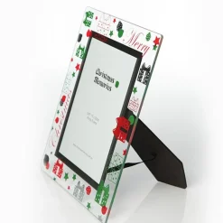 Large Glass Christmas Frame - Presents Clearance