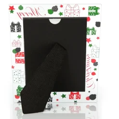 Large Glass Christmas Frame - Presents Clearance