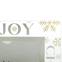 Large Glass Christmas Photo Frame - Gold Snowflakes Joy Online