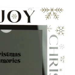Large Glass Christmas Photo Frame - Gold Snowflakes Joy Online