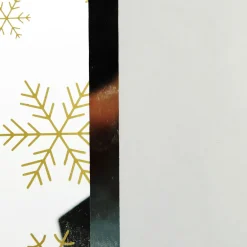 Large Glass Christmas Photo Frame - Gold Snowflakes Joy Online
