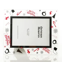 Large Glass Christmas Photo Frame - Candy Cane Cheap