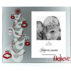 Large Glass Christmas Photo Frame - Doves Best