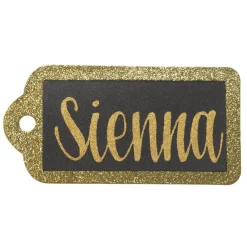 Large Glitter Arched Edge Name Tag Hot