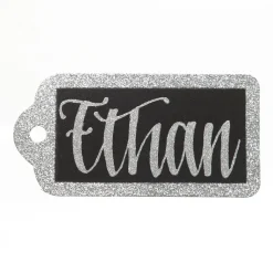 Large Glitter Arched Edge Name Tag Hot