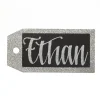 Large Glitter Square Edge Name Tag Fashion