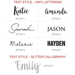 Large Glitter Square Edge Name Tag Fashion