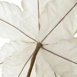 Large Ivory Poinsettia Flower Pick with Gold Glitter Trim Best