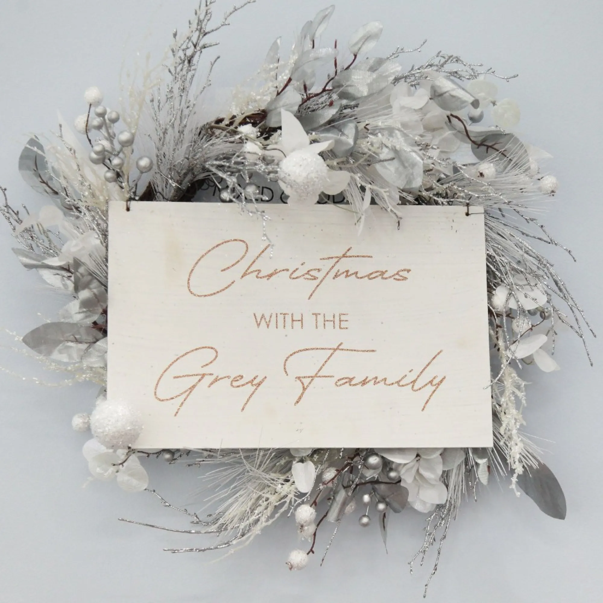 Large Personalised Country Christmas Wood Plaque Fashion