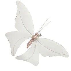 Large Pink with Gold Glitter Butterfly Clip Outlet