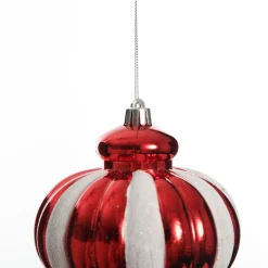 Large Red and White Stripe Candy Christmas Drop Hanging Decoration Fashion