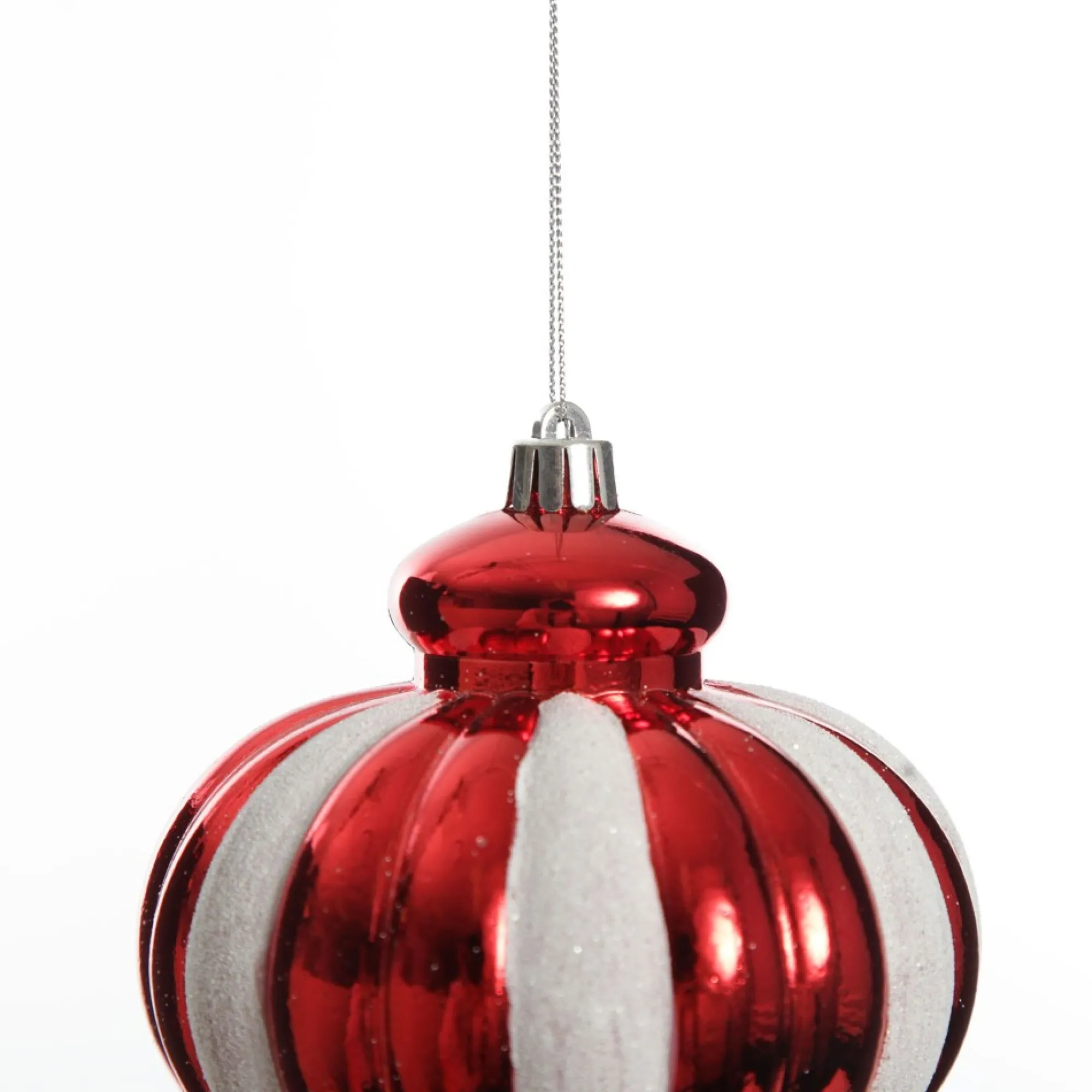 Large Red and White Stripe Candy Christmas Drop Hanging Decoration Fashion
