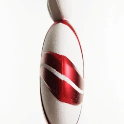 Large Red and White Swirl Peppermint Candy Hanging Christmas Decoration Shop